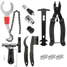 Yeelan Bicycle Tool, Chain Riveter Bicycle, Chain Lock Pliers, Chain Gauge, Chain Pliers, Crank Puller, Bicycle Tool Set, Chain Riveter for 6/7/8/9/10 Speed Bicycle Chain Tool, Pack of 15