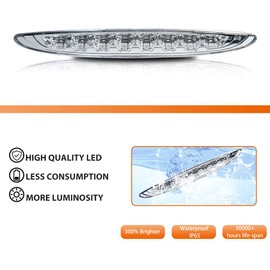 ADIIL Clear Lens Bright Red 8-LED 3rd Brake Stop Tail Light Kit Compatible With 2002 2003 2004 2005 2006 MINI Cooper OEM High Mount Brake Lamp