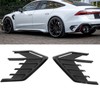 2Pcs/Set Car Side Cover Air Vent Trim Glossy Black Rubber