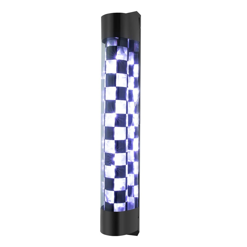 AngelcityCC Barber Pole Black White LED Light, 34 in Traditional