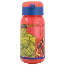 OM SUPPLIES Avengers Characters Childrens Reusable Drinking Bottle 510ml - Holiday, Back to School Lunch Kids BPA free Plastic Includes Avengers Keychain