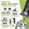 Homitt Butane Torch with Fuel Gauge, Refillable Soldering Cooking Torch