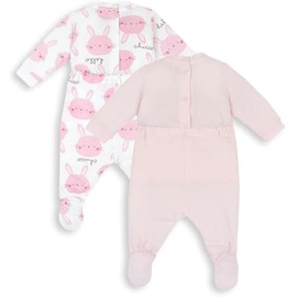 Chicco, Cotton Romper Set with Foot, rose