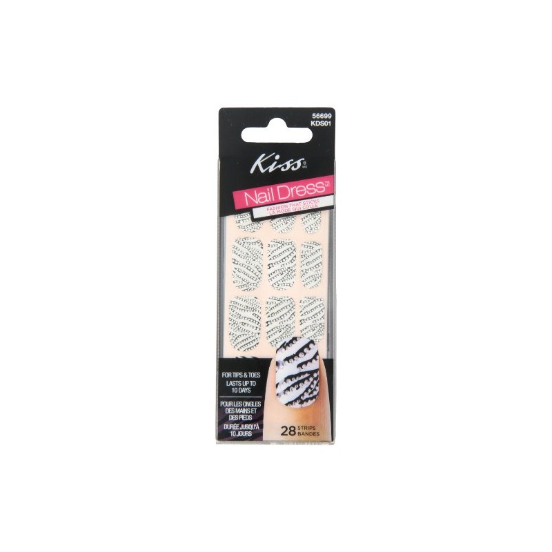 Kiss Nail Dress Strips Garter - 28 CT