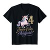Four-Ever Magical Unicorn Outfit 4th Birthday for Kids T-Shirt