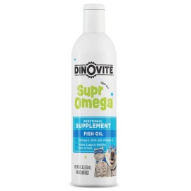 Dinovite SuprOmega Fish Oil for Dogs & Cats - Vitamin E & OMG 3 Meal Topper