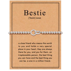 OBSUN Bestie Gifts for Women Friendship Bracelets Gifts for Best Friend Birthday Gift for Women Friendship (Bestie)