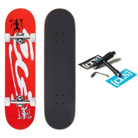 [CCS] Ink Blot Logo Skateboard Complete - Red - 8.25"