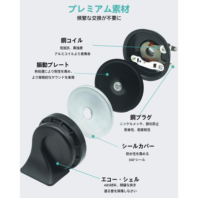 NEOGET Car Horn 12V Loud with Relay Harness Horn 1