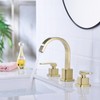 TRUSTMI 8 Inch Widespread Bathroom Faucet Brushed Gold, 3 Hole