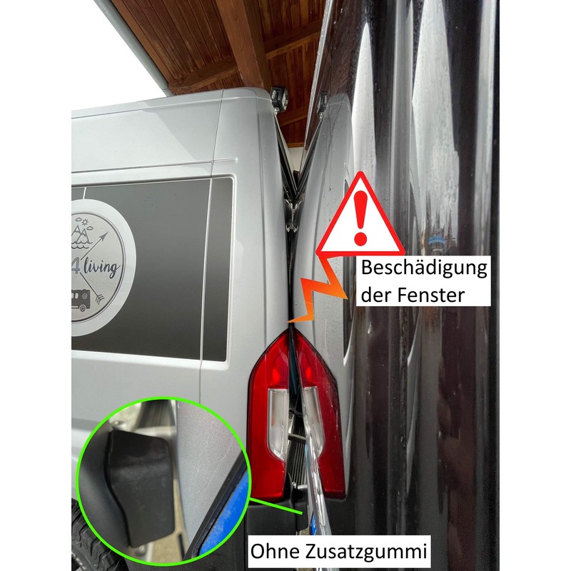 STYYL Ducato Jumper Boxer Window Protection Additional Rubber Bumper Set