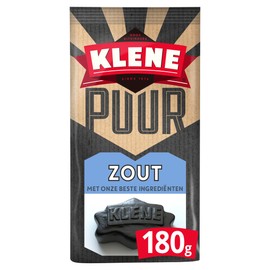 Klene Puur Zout I Salty Licorice with only Essential Ingredients I 180g 6.3 ounce