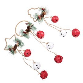 KOMBIUDA 3pcs Xmas Bell Ornaments Decorative Hanging Bells for Christmas Tree Festive Home Decor for Holiday Celebrations Suitable for Indoor Outdoor Use