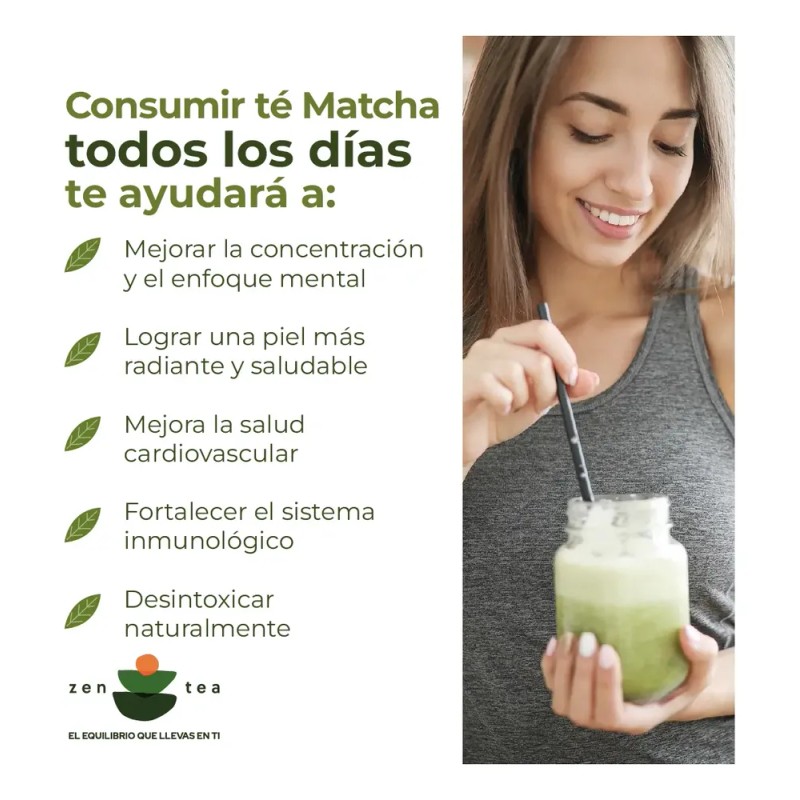 Té Matcha Zen Tea Grado Ceremonial Japonés Orgánico 100g Antioxidantes