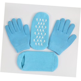 Healeved Spa Socks Gloves Moisturizing Gel with Relief for Dry Skin Sky Blue Set of 2