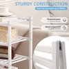 Buymoth 4 Tier Bamboo Shoe Rack Storage Organizer for Closet,