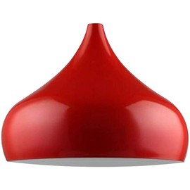 DC Voltage Modern Metal Ceiling Light Shade E27 Base Simple Style for Living Room Dining Room Restaurant (Red)