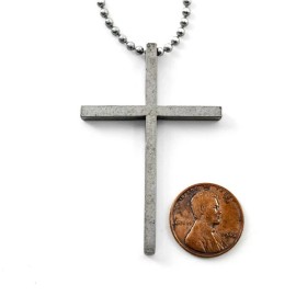 Forgiven Jewelry Cross Ball Chain Necklace Antique Silver Finish (cc3bc) NWT