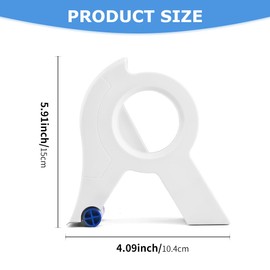 QKDS Masking Paint Tape Dispenser, Portable Paint Tape Applicator for Trim, Easy to Grip Rounded Handles and Accurate Tape Application, Saves Time Compact Design for On The Go Usage(White)