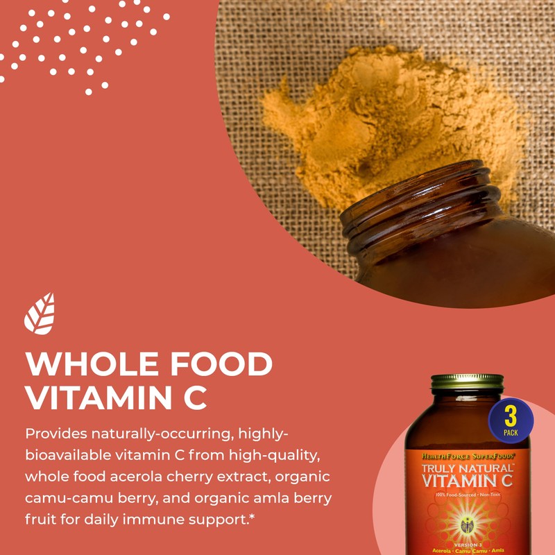 HEALTHFORCE SUPERFOODS Truly Natural Vitamin C - Immune Support Supplement