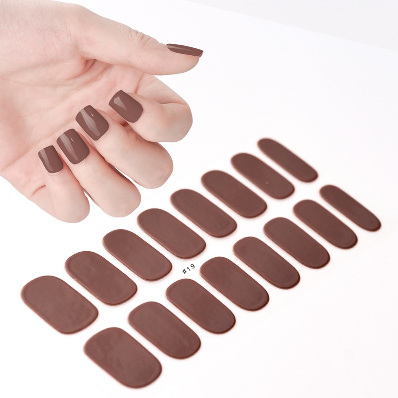 Semi-Cured Gel Nail Strips for DIY Manicure – 14/16 Full-Cover