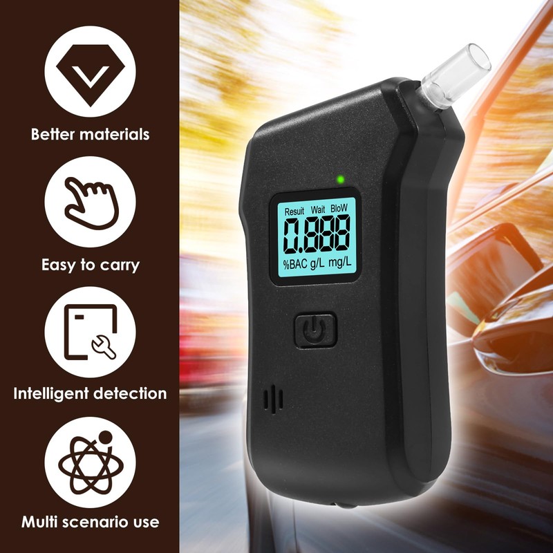 Professional Portable Alcohol Tester High Precision Digital Display Breath Alcohol