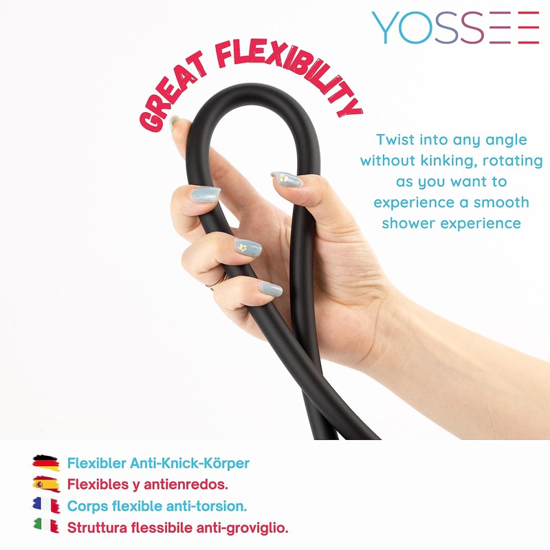 YOSSEE PVC Smooth Shower Hose 1.5M / 59 Inch with