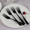 Dehouse 16-Piece Black Stainless Steel Dinner Forks, 7.87 Inch Flatware