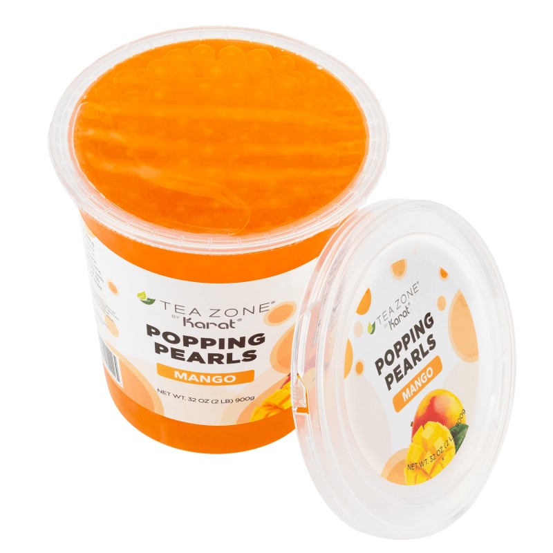 Tea Zone Mango Popping Pearls/Popping Boba(B2051, 2lbs) for Boba Tea