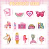 25Pcs Pink Iron on Patches for Girls Assorted Random Styles