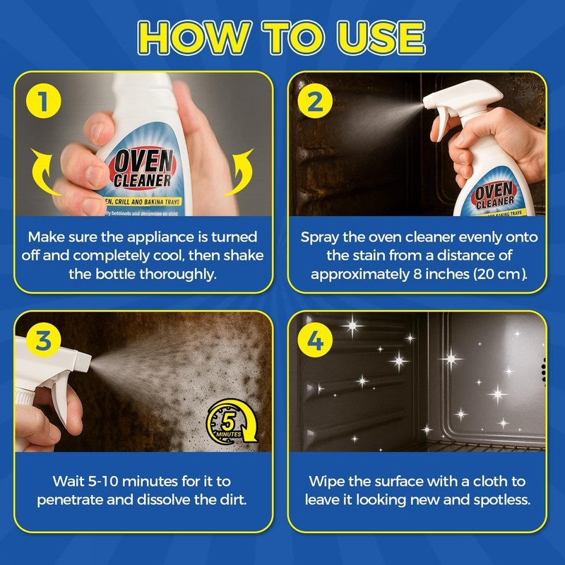 Oven Cleaner Heavy Duty 500ml, non toxic fume free, with