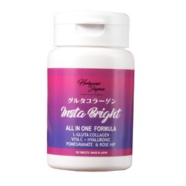 【Herbganicsjapan】グルタコラーゲン インスタブライト InstaBright120粒 ｜サプリメント 酵母由来グルタチオン コラーゲン ヒアルロン酸 ザクロエキス ポリフェノール