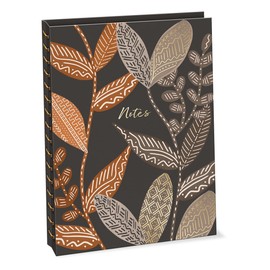 Punch Studio Molly & Rex Batik Botanicals Leaves, Fabric Covered Softcover Journal, Semi-consealed Spiral, 192 Pages (32587)