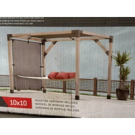 WILD HOG Linx Pergola System 10' x 10' Sunshade / Privacy Kit Charcoal Gray NEW!