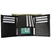 Mens Trifold Wallet Extra Capacity Inside Slots 2 ID Windows