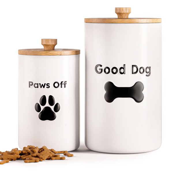 Dog Treat Container Airtight Set of 2 - 9x5" &