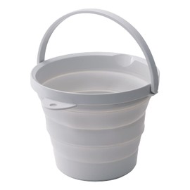 Isetou Soft Bucket 8 Shape, Foldable, Soft Material, 2.8 gal (8 L), Gray