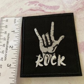 Rock Iron On Patch Punk Music + ONE FREE MUSIC STICKER WITH PURCHASE OF PATCH