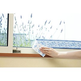 Earl Condensation Water Absorption Tape Blue Flower 8 cm Wide