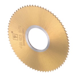 CoCud Circular Saw Blade 40mm Diameter 13mm Shank 0.8mm Thick 72T 6542 High Speed Steel (HSS) Gold - (Applications: Metal, Wood, Plastic, Aluminum)