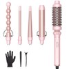 Wavytalk 5 in 1 Curling Iron,Curling Wand Set with Curling