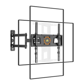 Landscape to Portrait Rotating TV Wall Mount for Vertical Mounting of Displays,Menu Wall Board Mount for 26-65" TVs Holds 88 lbs, Full Motion Corner TV Mount Height Adjusted,VESA 400x400,FORGINGMOUNT