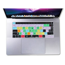 XSKN Lightroom CC Silicone Shortcut Keyboard Cover Skin for 2019 MacBook Pro 16 inch A2141 and 2020 MacBook Pro 13.3 inch A2338 M1 A2251 A2289 with Touch Bar & Touch ID US and EU Common Version