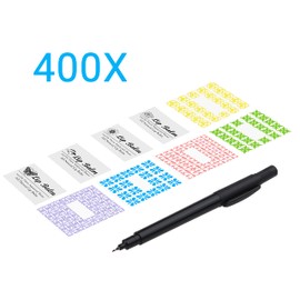 Etiketten für Lippenbalsam-Tuben / Vorteilspack mit 400 Aufklebern (oder zu anderen Zwecken) - 200 beschreibbare Aufkleber und 200 gedruckte Aufkleber - Selbstklebend und einfach abzulösen