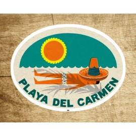 Playa Del Carmen Mexico Beach Vacation Ocean Scuba Sticker Decal 3.75"