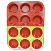 casaWare Ceramic Coated NonStick 12 Cup Muffin Pan (Red Granite)