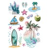 LC007 08 Surf Tattoos, Palm Trees Tattoos, Waves, Surfboard Tattoos,