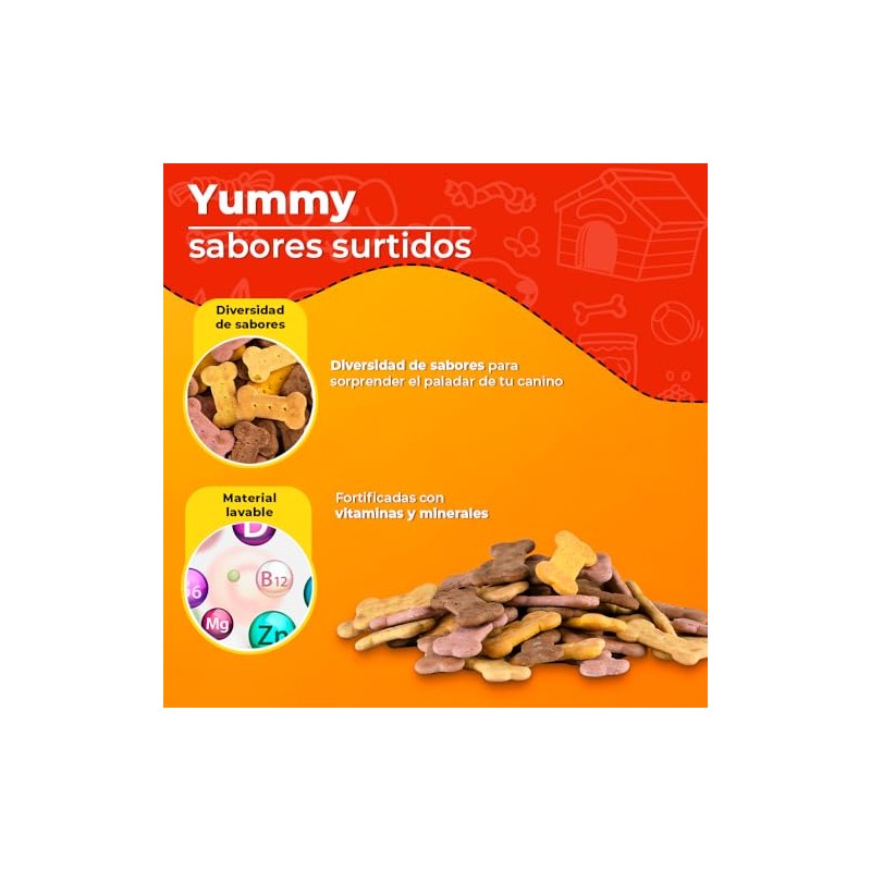Fancy Pets Yummy Premios para Perro Sabores Surtidos Carne, Pollo,