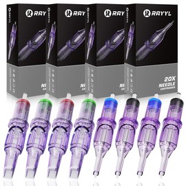 Rayyl 80Pcs Assorted 1005RL 1007RL 1207RS 1209RS 1207M1 1209M1 1207RM 1209RM Disposable Needles for Rotary Machine