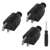 Replacement Plugs, 3 Pack 3 Prong Replacement Plug with 1